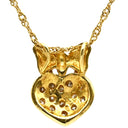 ノンブランド NON BRAND ハート リボン ダイヤペンダント イエローゴールド K18YG ダイヤモンド ネックレス 750 18K