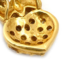 ノンブランド NON BRAND ハート リボン ダイヤペンダント イエローゴールド K18YG ダイヤモンド ネックレス 750 18K