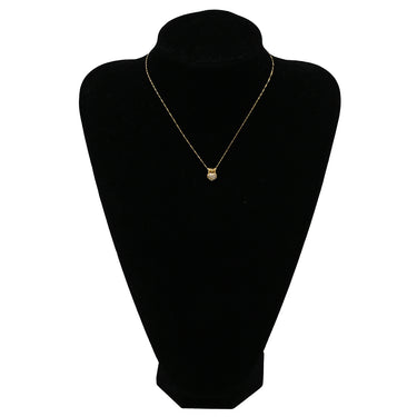 ノンブランド NON BRAND ハート リボン ダイヤペンダント イエローゴールド K18YG ダイヤモンド ネックレス 750 18K