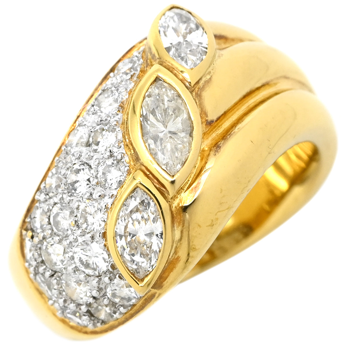 ノンブランド NON BRAND ダイヤリング イエローゴールド K18YG