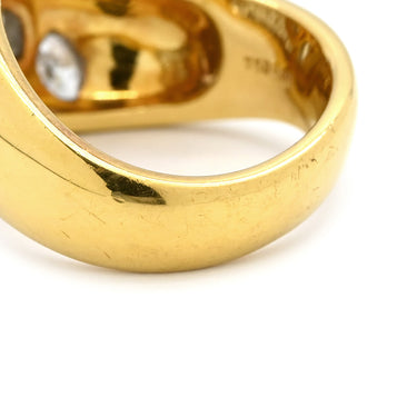 ノンブランド NON BRAND ダイヤリング イエローゴールド K18YG ダイヤモンド リング 指輪 マーキスカット ラウンドカット 12号