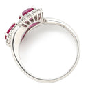 ノンブランド NON BRAND ルビー ダイヤリング プラチナシルバー Pt900 ルビー ダイヤモンド リング 指輪 レッド 赤 12号