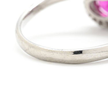 ノンブランド NON BRAND ルビー ダイヤリング プラチナシルバー Pt900 ルビー ダイヤモンド リング 指輪 レッド 赤 12号