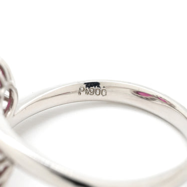 ノンブランド NON BRAND ルビー ダイヤリング プラチナシルバー Pt900 ルビー ダイヤモンド リング 指輪 レッド 赤 12号