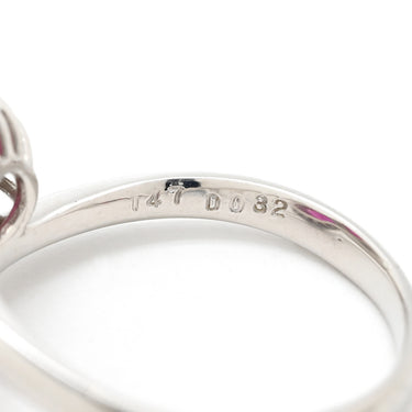 ノンブランド NON BRAND ルビー ダイヤリング プラチナシルバー Pt900 ルビー ダイヤモンド リング 指輪 レッド 赤 12号