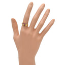 ノンブランド NON BRAND ルビーリング イエローゴールド K18YG ルビー ダイヤモンド リング 指輪 レッド 赤 マーキスカット フラワー 10号