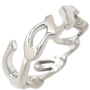 カルティエ Cartier シグネチャー ロゴリング ホワイトゴールド K18WG #47（JP7） リング 指輪 Cartier Au750 18K 18金 ロゴ文字 7号