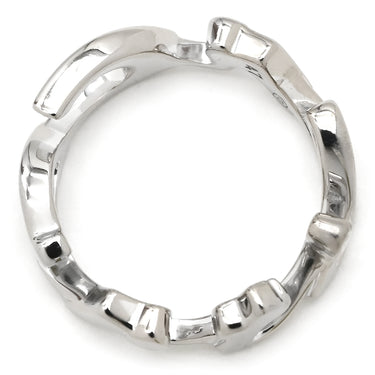 カルティエ Cartier シグネチャー ロゴリング ホワイトゴールド K18WG #47（JP7） リング 指輪 Cartier Au750 18K 18金 ロゴ文字 7号