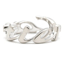 カルティエ Cartier シグネチャー ロゴリング ホワイトゴールド K18WG #47（JP7） リング 指輪 Cartier Au750 18K 18金 ロゴ文字 7号