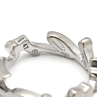 カルティエ Cartier シグネチャー ロゴリング ホワイトゴールド K18WG #47（JP7） リング 指輪 Cartier Au750 18K 18金 ロゴ文字 7号