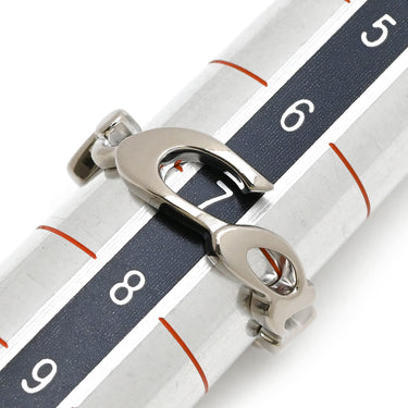 カルティエ Cartier シグネチャー ロゴリング ホワイトゴールド K18WG #47（JP7） リング 指輪 Cartier Au750 18K 18金 ロゴ文字 7号