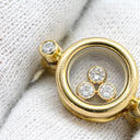 ショパール CHOPARD ハッピーダイヤモンド イエローゴールド K18YG ダイヤモンド リング 指輪 750 18K ムービングダイヤ 5石 12号