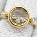 ショパール CHOPARD ハッピーダイヤモンド イエローゴールド K18YG ダイヤモンド リング 指輪 750 18K ムービングダイヤ 5石 12号