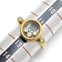 ショパール CHOPARD ハッピーダイヤモンド イエローゴールド K18YG ダイヤモンド リング 指輪 750 18K ムービングダイヤ 5石 12号