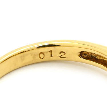 クリスチャン・ディオール Christian Dior アコヤパールリング イエローゴールド K18YG パール リング 指輪 リーフ Au750 18K 18金 あこや 11号