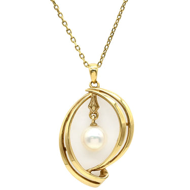 ミキモト MIKIMOTO アコヤパールネックレス イエローゴールド×パールホワイト K14YG パール ネックレス MIKIMOTO 1P 一粒 真珠 Au585 14K 14金 あこや