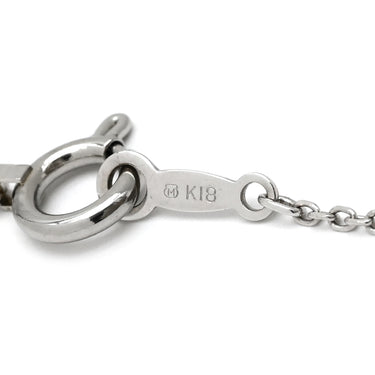 ミキモト MIKIMOTO チェーンネックレス プラチナシルバーXホワイトゴールド K18WG Pt850(留め具) ネックレス MIKIMOTO 18K