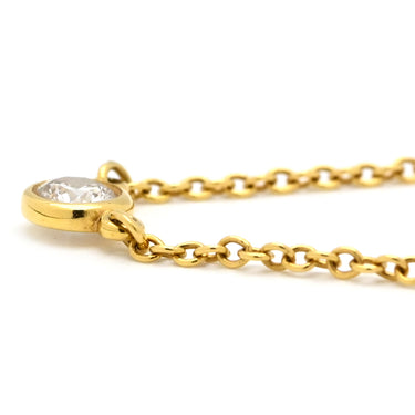 ティファニー Tiffany & Co バイザヤード シングルダイヤモンド ペンダント イエローゴールド K18YG ダイヤモンド ネックレス 750YG T&Co. 1石 エルサペレッティ