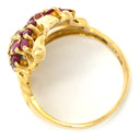 ノンブランド NON BRAND ルビーリング イエローゴールド×レッド K18YG ルビー リング 指輪 Au750 18K 18金 9.5号