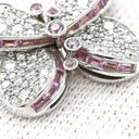 グラフ GRAFF ベビー プリンセス バタフライ ホワイトゴールド K18WG ダイヤモンド ピンクサファイア パープルサファイア ネックレス