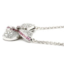 グラフ GRAFF ベビー プリンセス バタフライ ホワイトゴールド K18WG ダイヤモンド ピンクサファイア パープルサファイア ネックレス