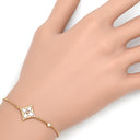 ルイヴィトン LOUIS VUITTON スターブロッサム BB ピンクゴールド K18PG ホワイトマザーオブパール ブレスレット LV モノグラムフラワー ホワイトシェル 一粒ダイヤ 750