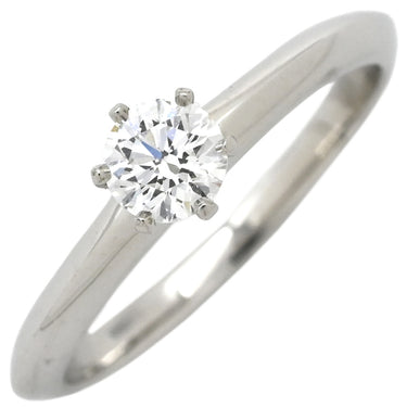 ティファニー Tiffany & Co ソリティア ダイヤリング プラチナシルバー Pt950 ダイヤモンド リング 指輪 T＆Co. 一粒 ダイヤ 1P 8号