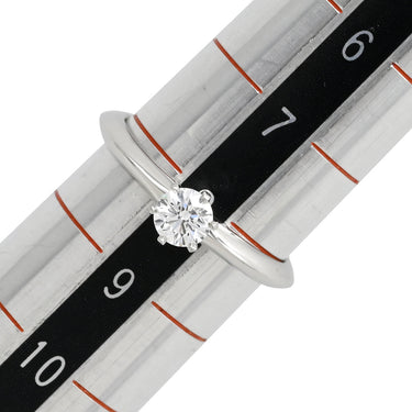 ティファニー Tiffany & Co ソリティア ダイヤリング プラチナシルバー Pt950 ダイヤモンド リング 指輪 T＆Co. 一粒 ダイヤ 1P 8号
