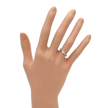 ティファニー Tiffany & Co ソリティア ダイヤリング プラチナシルバー Pt950 ダイヤモンド リング 指輪 T＆Co. 一粒 ダイヤ 1P 8号
