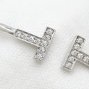 ティファニー Tiffany & Co Tワイヤー ホワイトゴールド×シルバー K18WG ダイヤモンド ブレスレット T&Co. Au750 18K バングル T字型