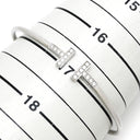 ティファニー Tiffany & Co Tワイヤー ホワイトゴールド×シルバー K18WG ダイヤモンド ブレスレット T&Co. Au750 18K バングル T字型