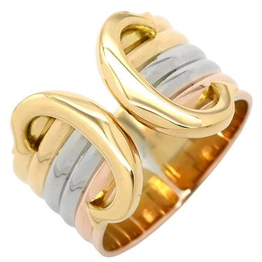 カルティエ Cartier 2Cリング LM イエローゴールド×ピンクゴールド×ホワイトゴールド K18PG K18YG K18WG #51 リング 指輪 スリーカラー Au750 18K 18金 ドゥーブルシー 9号