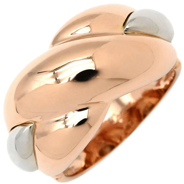 カルティエ Cartier ピンクゴールド×ホワイトゴールド K18PG K18WG #53(JP13) リング 指輪 2カラー コンビ ツイスト デザイン ヴィンテージリング 13号