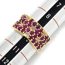 ノンブランド NON BRAND ルビー ダイヤリング イエローゴールド K10YG ルビー ダイヤモンド リング 指輪 レッド 赤 9.5号