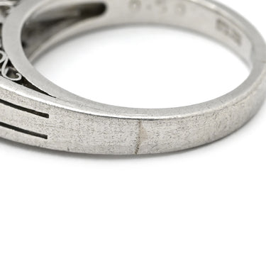 ノンブランド NON BRAND バゲットカット ダイヤリング プラチナシルバー Pt900 ダイヤモンド リング 指輪 12号