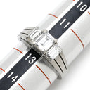 ノンブランド NON BRAND バゲットカット ダイヤリング プラチナシルバー Pt900 ダイヤモンド リング 指輪 12号