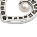 ティファニー Tiffany & Co センチメンタル ハート ダイヤモンド ペンダント プラチナシルバー Pt950 ダイヤモンド パール ネックレス T＆Co. あこや ベビーパール