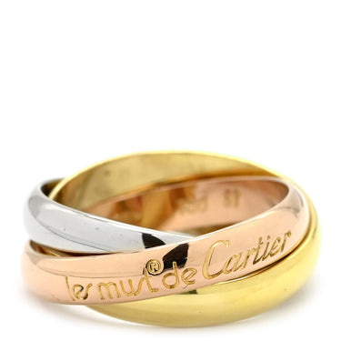 カルティエ Cartier トリニティ クラシック ホワイトゴールド×イエローゴールド×ピンクゴールド K18WG K18YG K18PG #51(JP11) リング 指輪 3カラー スリーカラー 3連リング 18K 750 10.5号