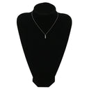 ノンブランド NON BRAND ダイヤペンダント プラチナシルバー Pt900 ダイヤモンド Pt850(チェーン) ネックレス 3石 3連 ドロップ