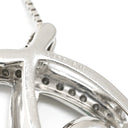 ノンブランド NON BRAND ブラックオパール ダイヤペンダント プラチナシルバーxホワイトゴールド Pt900 ブラックオパール ダイヤモンド K18WG(チェーン) ネックレス