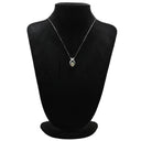 ノンブランド NON BRAND ブラックオパール ダイヤペンダント プラチナシルバーxホワイトゴールド Pt900 ブラックオパール ダイヤモンド K18WG(チェーン) ネックレス