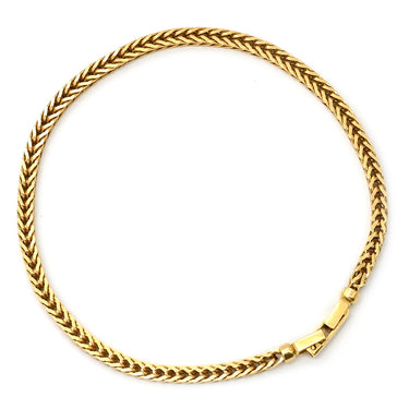 ノンブランド NON BRAND K18 デザインブレスレット イエローゴールド K18YG ブレスレット チェーンブレス