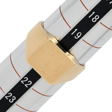 ノンブランド NON BRAND 印台リング イエローゴールド K18YG リング 指輪 スクエア 20.5号