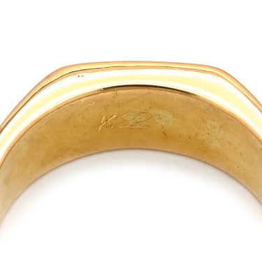 ノンブランド NON BRAND 印台リング イエローゴールド K22YG リング 指輪 22金 917 横長角 18号