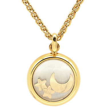 ショパール CHOPARD ハッピーダイヤモンド ペンダント 79/3926/450 イエローゴールド K18YG ダイヤモンド ネックレス Au750 18K 18金 2Pスターダイヤ・1Pムーンダイヤ