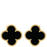 ヴァンクリーフアーペル Van Cleef & Arpels ヴィンテージ アルハンブラ VCARA44200 ブラック×イエローゴールド K18YG オニキス ピアス Au 750YG 黒 18K 花