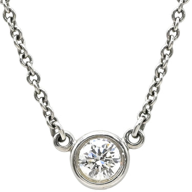 ティファニー Tiffany & Co バイザヤード シングルダイヤモンド ペンダント プラチナシルバー Pt950 ダイヤモンド ネックレス Pt T&Co. 1石 エルサペレッティ
