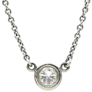 ティファニー Tiffany & Co バイザヤード シングルダイヤモンド ペンダント プラチナシルバー Pt950 ダイヤモンド ネックレス Pt T&Co. 1石 エルサペレッティ
