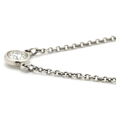 ティファニー Tiffany & Co バイザヤード シングルダイヤモンド ペンダント プラチナシルバー Pt950 ダイヤモンド ネックレス Pt T&Co. 1石 エルサペレッティ