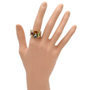 ブルガリ BVLGARI アレグラリング イエローゴールドXマルチカラー K18YG ブルートパーズ ピンクトルマリン ペリドット シトリンクォーツ ダイヤモンド リング 指輪 K18YG 18K 750 18金 12.5号